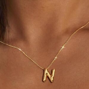 BRAND NEW, STILL IN THE PACKAGE Trendy Bubble Initial Charm and Necklace